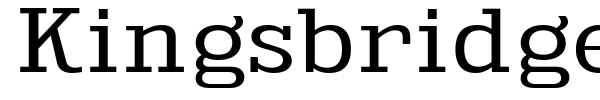 Kingsbridge font preview